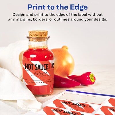 Avery Laser/Inkjet Rectangle Multipurpose Labels, 2" x 3.5", Matte White, 400 Labels/Box (94238)