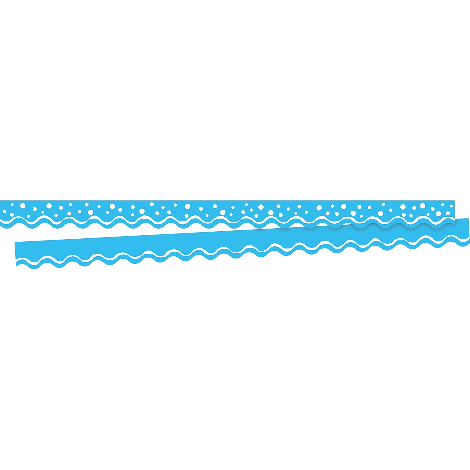 Barker Creek Happy Pool Blue Double-Sided Scalloped Edge Border, 39 x 2.25, 13/Pack