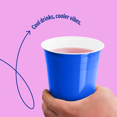 Perk™ Plastic Cold Cup, 16 Oz., Blue, 50/Pack (PK45561)