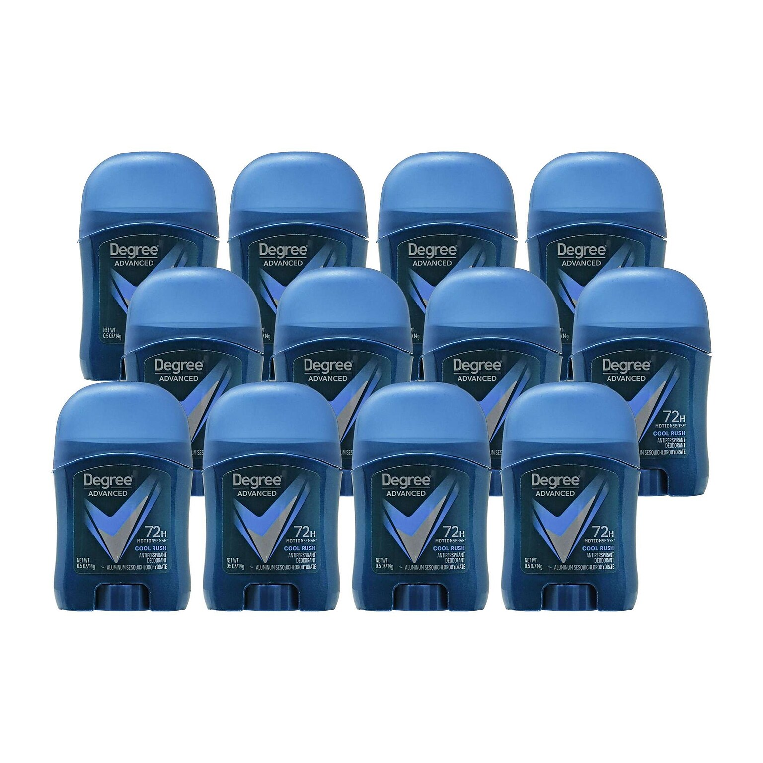 Degree Cool Rush Antiperspirant For Men Travel Size, 0.5 oz Stick, 12 Sticks/Bag, 16 Bags/Carton