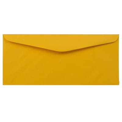 JAM Paper #9 Business Envelope, 3 7/8" x 8 7/8", Gold Yellow, 100/Pack (1536427D)