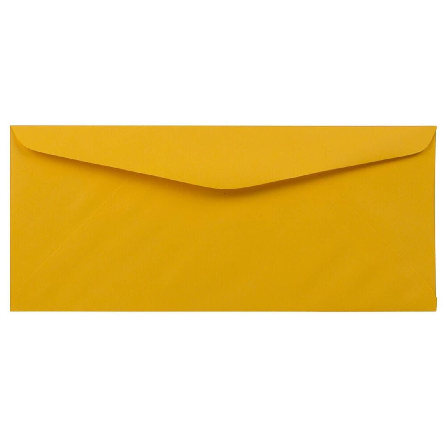 JAM Paper #9 Business Envelope, 3 7/8 x 8 7/8, Gold Yellow, 100/Pack (1536427D)