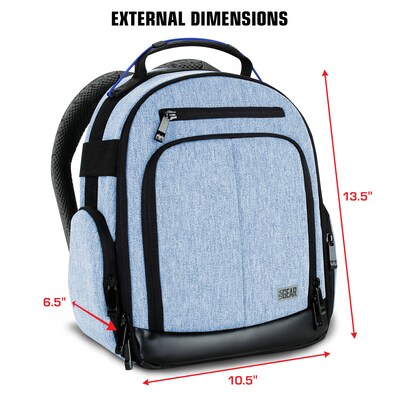 USA GEAR U Series Camera Backpack, Blue (GRULUBK100BLEW)