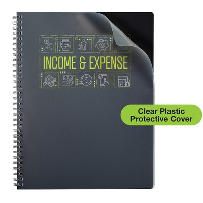 Global Printed Products Income & Expense Accounting Journal, 8.5" x 11", Black/Green, (GPP-0115)