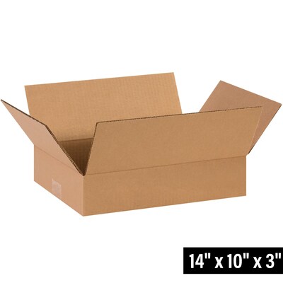 14 x 10 x 3 Shipping Boxes, 32 ECT, 25/Bundle (14103)