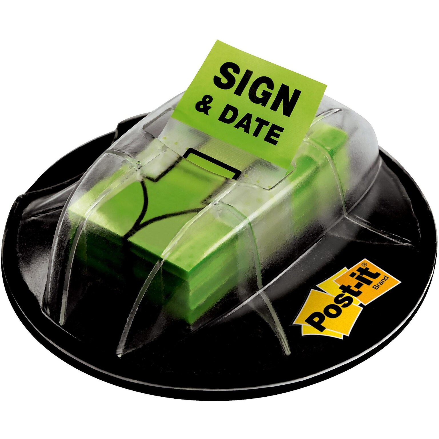 Post-it Sign & Date Message Flags, .94 Wide, Green, 200 Flags/Pack (680-HVSD)