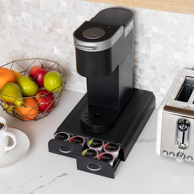 Mind Reader 2-Drawer Single Serve Coffee Pod Drawer Keurig Mini Compatible, 24 Pod Capacity, Black (TRY2DR-BLK)
