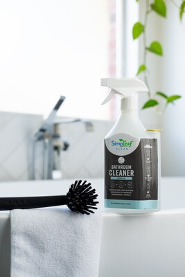 Simpleaf Clean Bathroom Cleaner, Citrus Air, 24 oz., 4/Carton (S-BCBL04-24-CA)