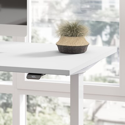 Bush Business Furniture Move 40 Series 60"W Electric Height Adjustable Standing Desk, White/Cool Gray Metallic (M4S6030WHSK)