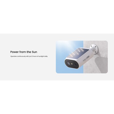 aosu Solar Camera Pro System Outdoor Wireless 2-Camera Security System, White (C8E2DA11)