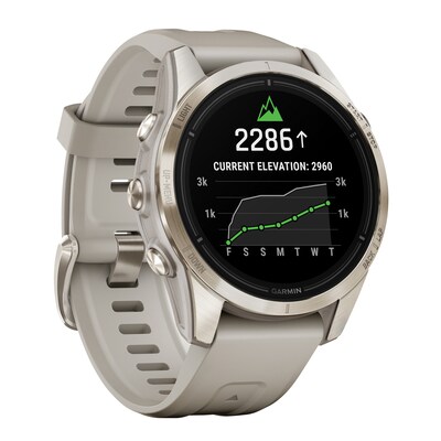 Garmin epix Pro Smart Watch, 42mm, Soft Gold & Light Sand (GRM0280210)