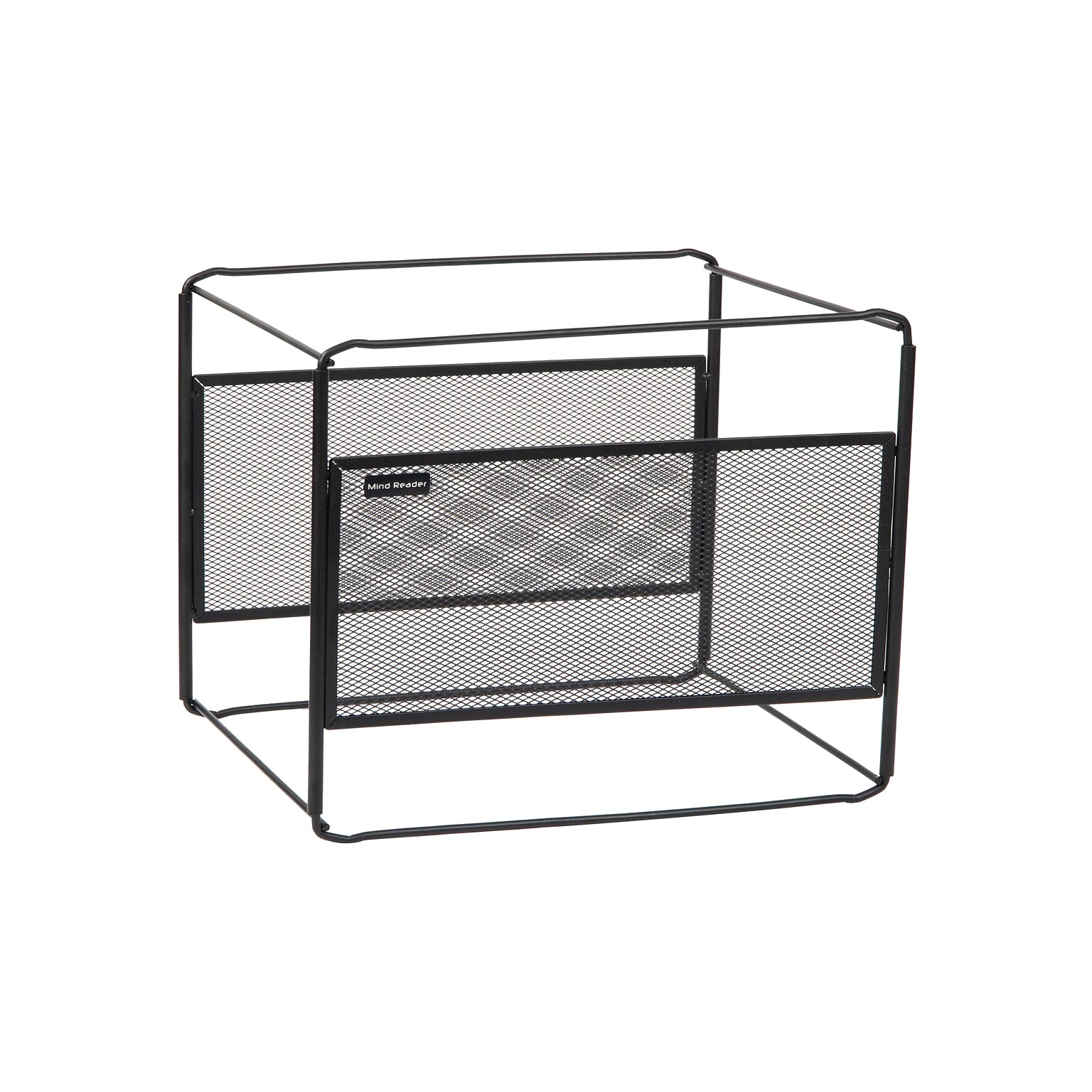 Mind Reader Metal Mesh Hanging Folder File Organizer, Black (BOXFILE-BLK)