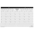 2024 Staples 18 x 11 Desk Pad Calendar, Black (ST17392-24)