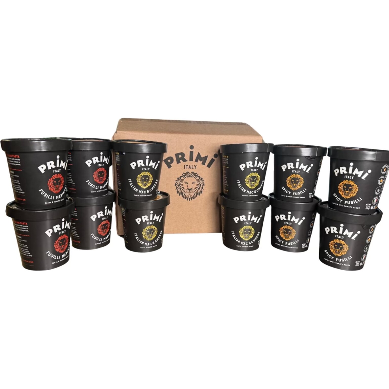 Primi Pasta Cup Variety Pack, 2.5 oz., 12 Cups/Box (EPRBDL12)