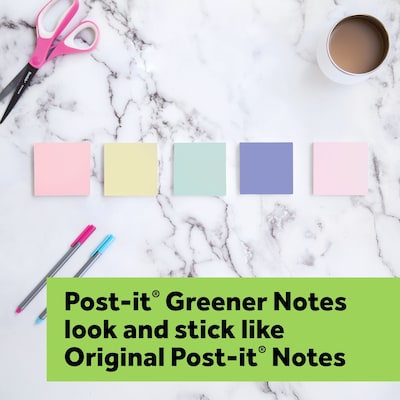 Post-it Recycled Notes, 1 3/8" x 1 7/8", Sweet Sprinkles Collection, 100 Sheet/Pad, 12 Pads/Pack (653RPA)