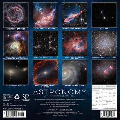 2026 Willow Creek Astronomy 12 x 12 Monthly Wall Calendar (49952X)