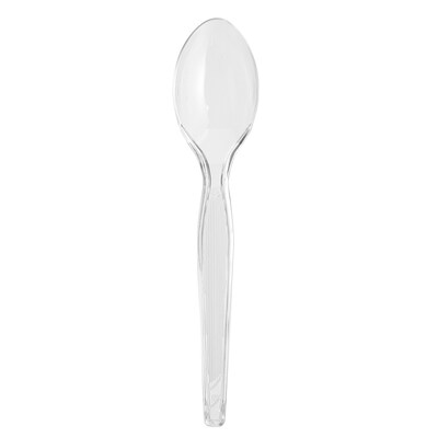 Dixie Plastic Teaspoon, Heavy-Weight, Clear, 1000/Carton (TH017)