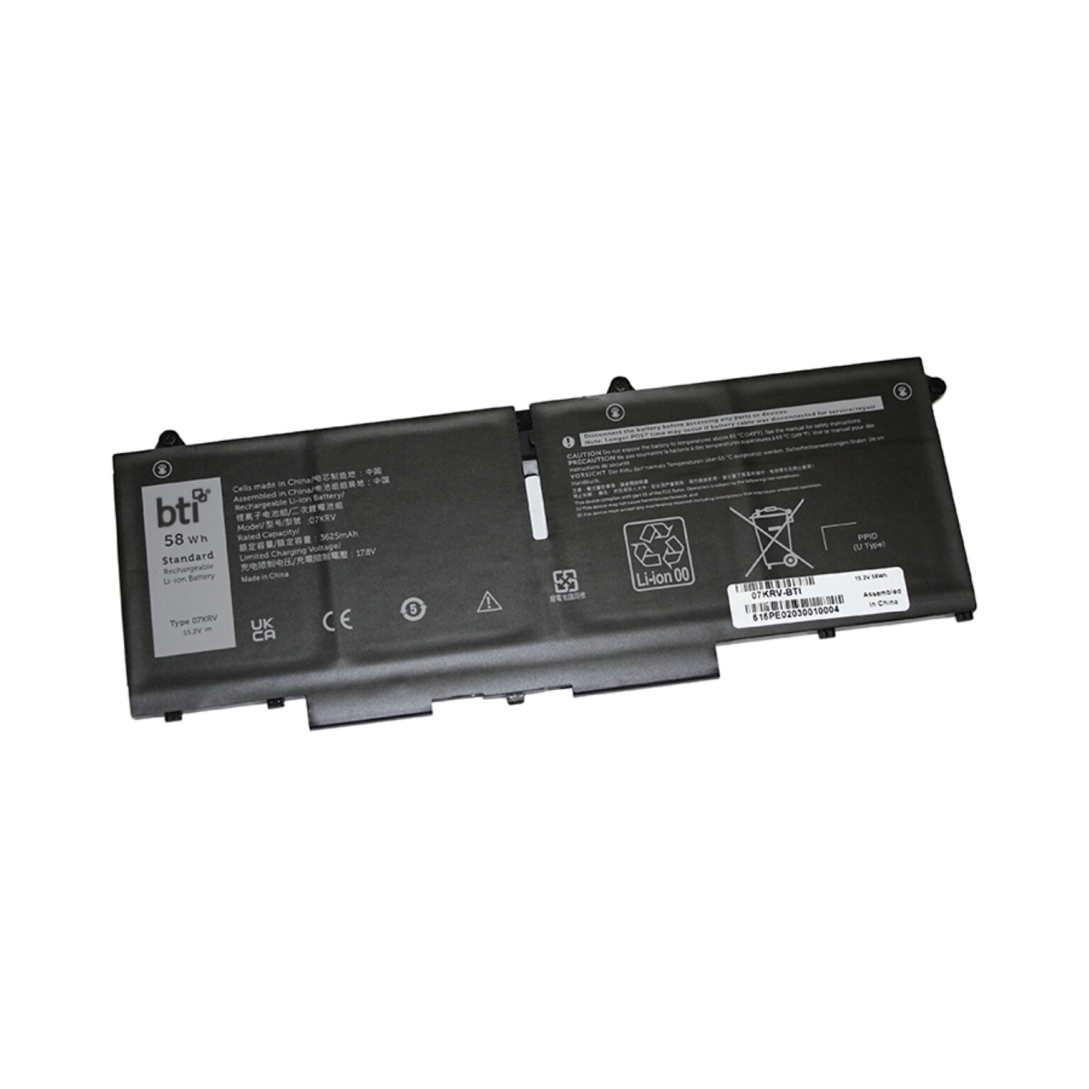 Battery Technology Lithium-Ion Battery for Dell Latitude Laptop (07KRV-BTI)