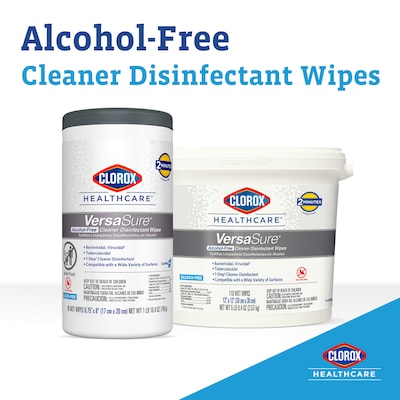 Clorox Healthcare VersaSure Cleaner Disinfectant Wipes, 150 Wipes/Container (31758)