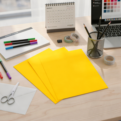 Staples Brights Multipurpose Colored Paper, 20 lbs., 8.5 x 11, Fluorescent Yellow, 500/Ream (25204)