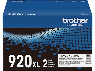 Brother Genuine TN920XL2PK Black High-yield Toner Cartridge, Two Pack