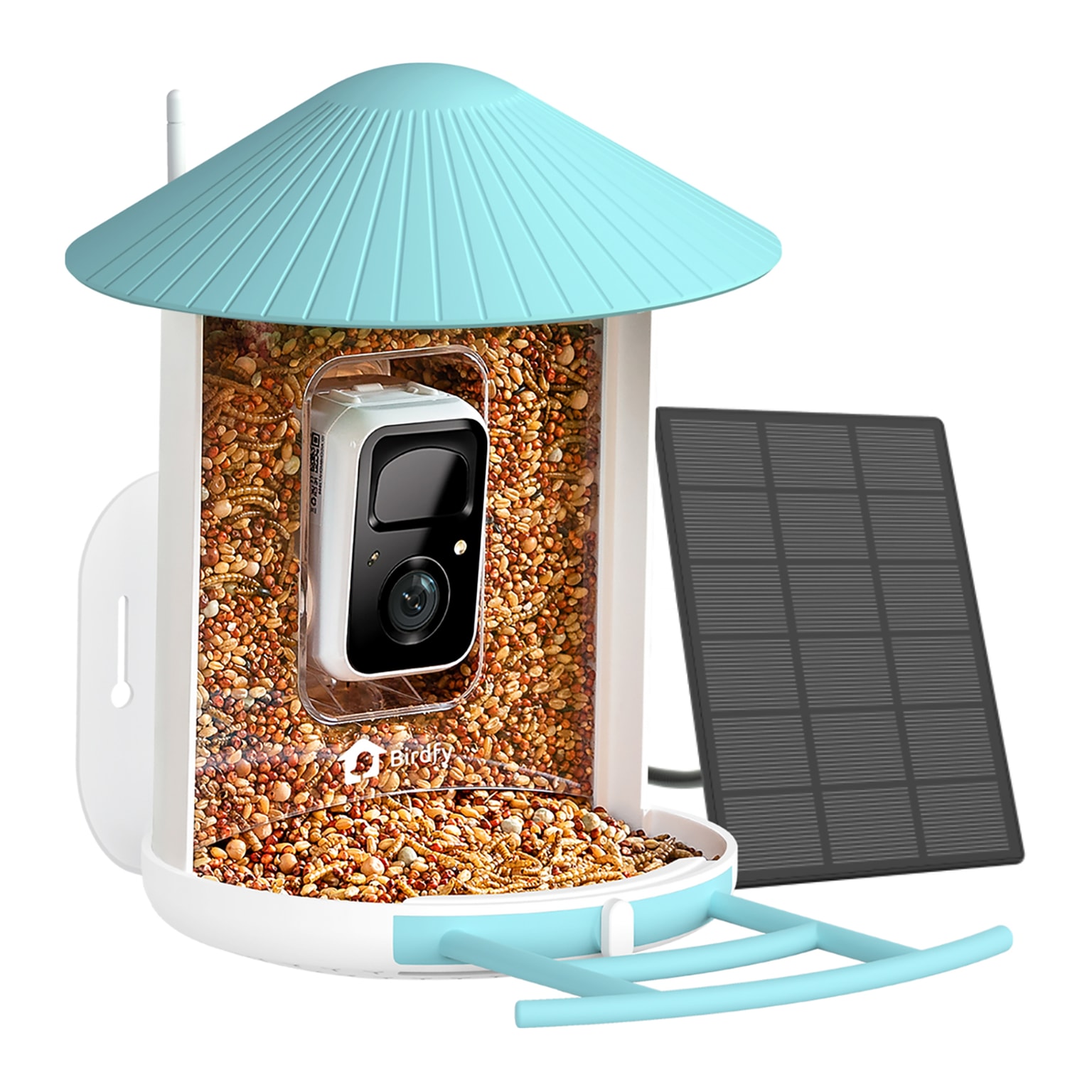 Birdfy Feeder 1 Smart Bird Feeder with Camera, Solar Panel and Free AI Lifetime Subscription, Blue (EPPAMBNI8101110)