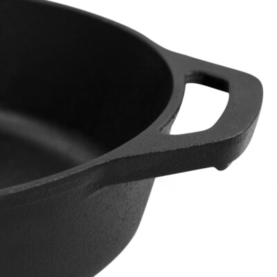 MegaChef Cast Iron 12" Frying Pan, Black (935117379M)