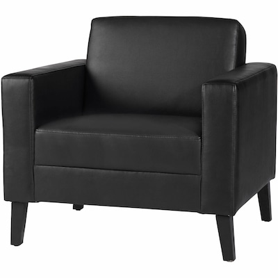 Lorell Soft-Seating Club Chair with Power Charging, Black (LLR86952)