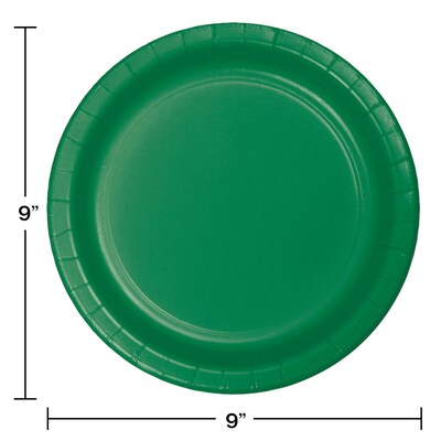 Creative Converting Touch of Color Paper Plates, Emerald Green, 240/Carton (47112B)