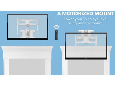 Mount-It! Motorized Fireplace TV Wall Mount, 77 Lbs. Max. (MI-386W)