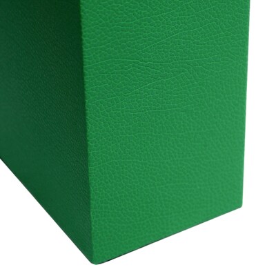 Elegant Designs Modern Leather 21" LED Table Lamp with White Fabric Shade, Green (LT1025-GRN)