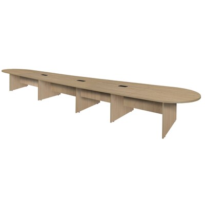 Regency Legacy 264W x 52D Racetrack Shaped Conference Table with Grommets, Noble Oak (LCTRT26452NO)