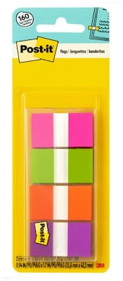 Post-it Flags, .94, Assorted Colors, 160 Flags/Pack (680-PGOP2)