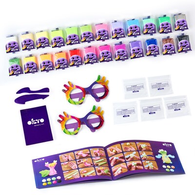 OKTO Air-Dry Clay Set, Assorted Colors, 24/Set (OKT70150)