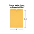 Staples Clasp Envelopes, 12 x 15-1/2, Brown Kraft, 100/Box (472902/19273)