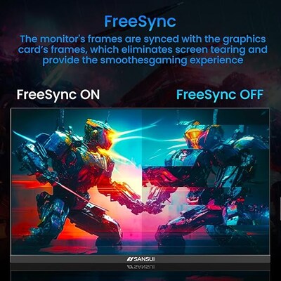 Sansui S-G24X5 24" FHD IPS 180Hz AMD FreeSync Gaming Monitor, Black