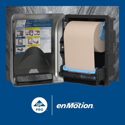 enmotion Recycled Hardwound Paper Towels, 1-ply, 700 ft./Roll, 6 Rolls/Carton (89440)