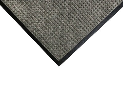 M + A Matting WaterHog Squares Classic Commercial Wiper/Scraper Entrance Floor Mat, 6 x 8, Medium Grey (2005768170)
