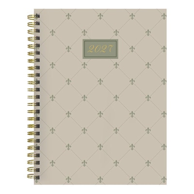 2027 TF Publishing Fleur de Lis 6.5 x 8  Weekly & Monthly Standard Planner, Paperboard Cover, Multicolored (27-9220)