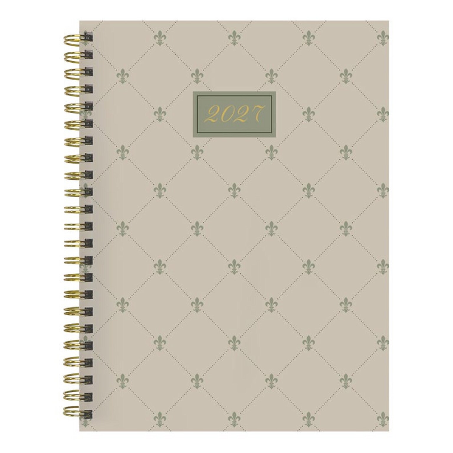 2027 TF Publishing Fleur de Lis 6.5 x 8  Weekly & Monthly Standard Planner, Paperboard Cover, Multicolored (27-9220)