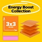 Post-it Super Sticky Pop-up Notes, 3" x 3", Energy Boost Collection, 90 Sheet/Pad, 18 Pads/Pack (R33018SSAUCP)