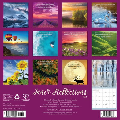 2026 Willow Creek Inner Reflections 12 x 12 Monthly Wall Calendar (55861X)