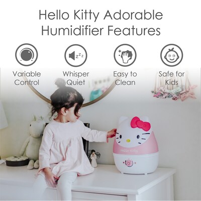 Crane Hello Kity Ultrasonic Cool Mist Tabletop Humidifier, 1-Gallon, White (EE-4109)