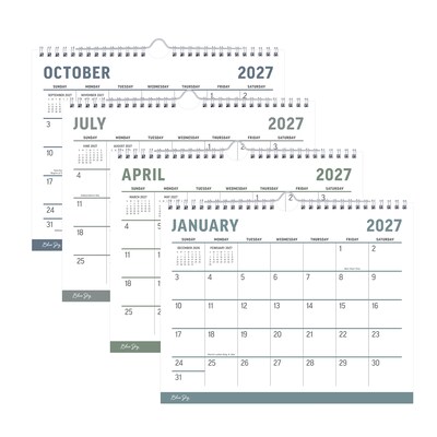 2027 Blue Sky 8.75 x 11 Monthly Wall Calendar, Gray/White (160978)
