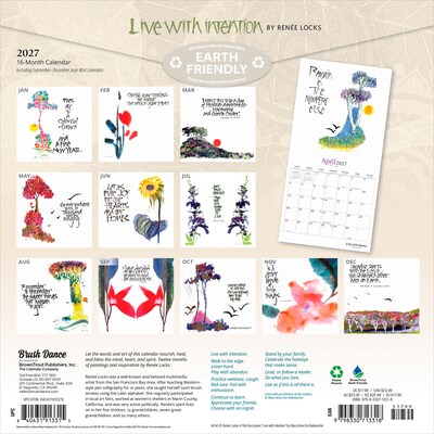 2027 BrownTrout Live with Intention 12 x 12 Monthly Wall Calendar (9798330713318)