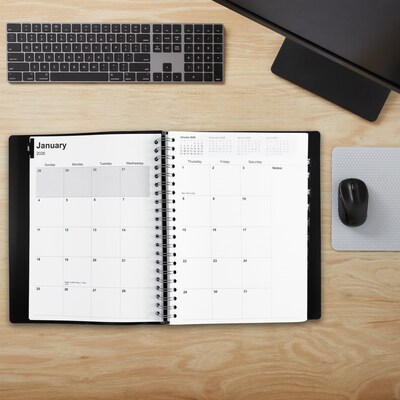 2026 Staples 8" x 11" Four-Person Daily Appointment Book, Black (ST58479-26)