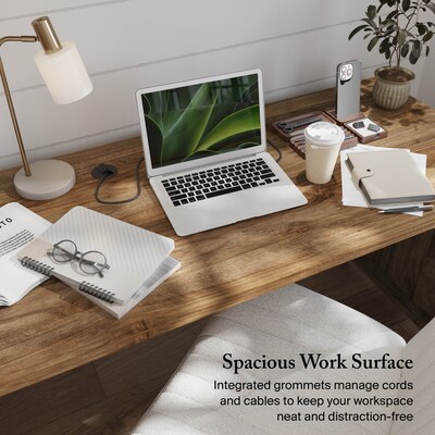 Bush Furniture Somerset 72"W Office Desk with Drawers, Fresh Walnut (WC81372)