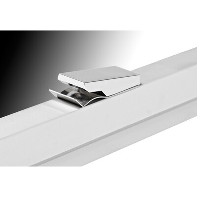 AdirOffice Hanging Clamp Document Holder, 24", Horizontal, Silver Aluminum, 12/Pack (ADI6026--2)