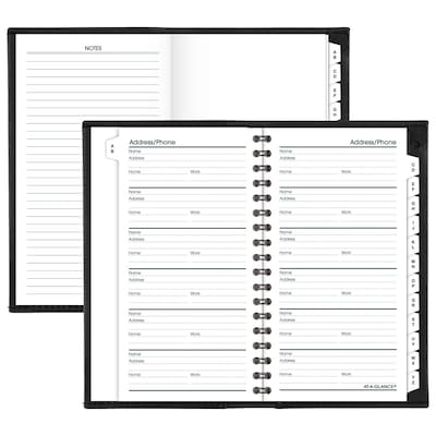 2027 AT-A-GLANCE 3.5" x 6" Monthly Planner, Faux Leather Cover, Black (70-064-05-27)