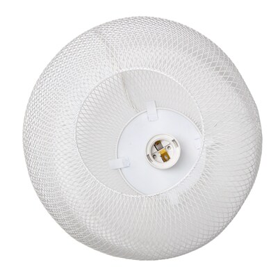 Simple Designs White Metal Mesh Industrial Table Lamp (LT1072-WHT)